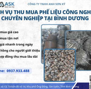 Dịch vụ thu mua phế liệu công nghiệp chuyên nghiệp tại Bình Dương